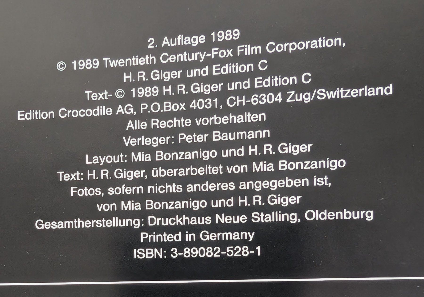 Libri: H.R. Giger's Alien - Seltenes Buch Edition C - Top – Usato da Zürich venduto da axolottchen 3