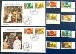 1990 Vatikan Flugpostmarken  FDC + Serie ** und ET - 35.€