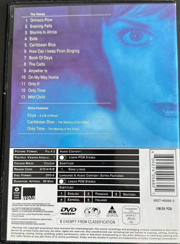 Tutti i DVDs: Enya The Video Collection DVD mit Bonusmaterial – Usato da Beringen venduto da Mantafisch1 1