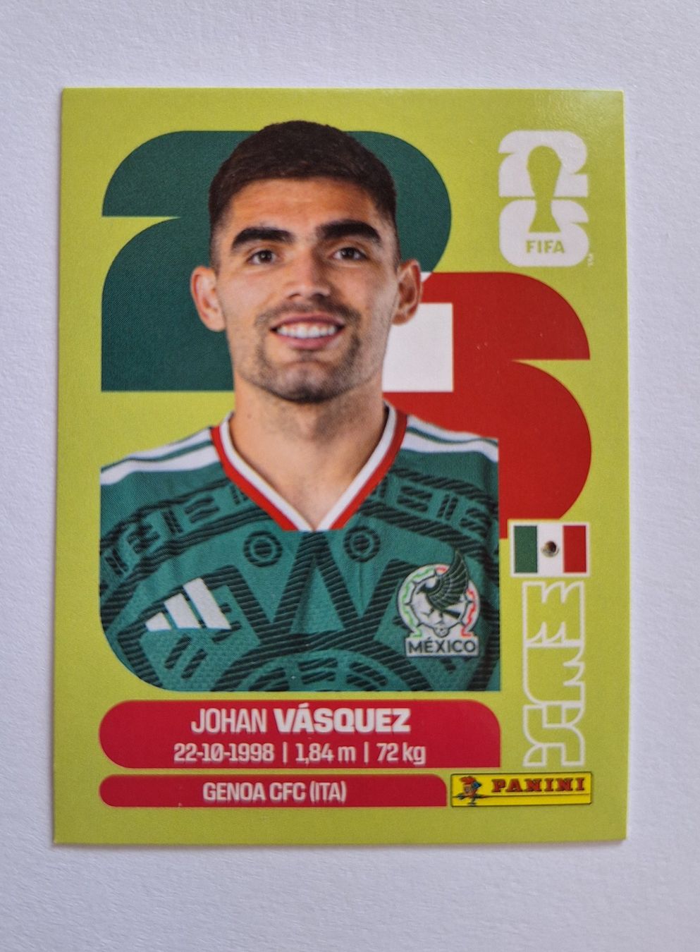 Panini Carte collezionabili: Panini Johan Vásquez MEX 3 – Nuovo (secondo la descrizione) da Romanens venduto da Crocette