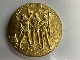 Medaille Schweiz 1. August-Taler1984 Silber 900 19g vergolde
