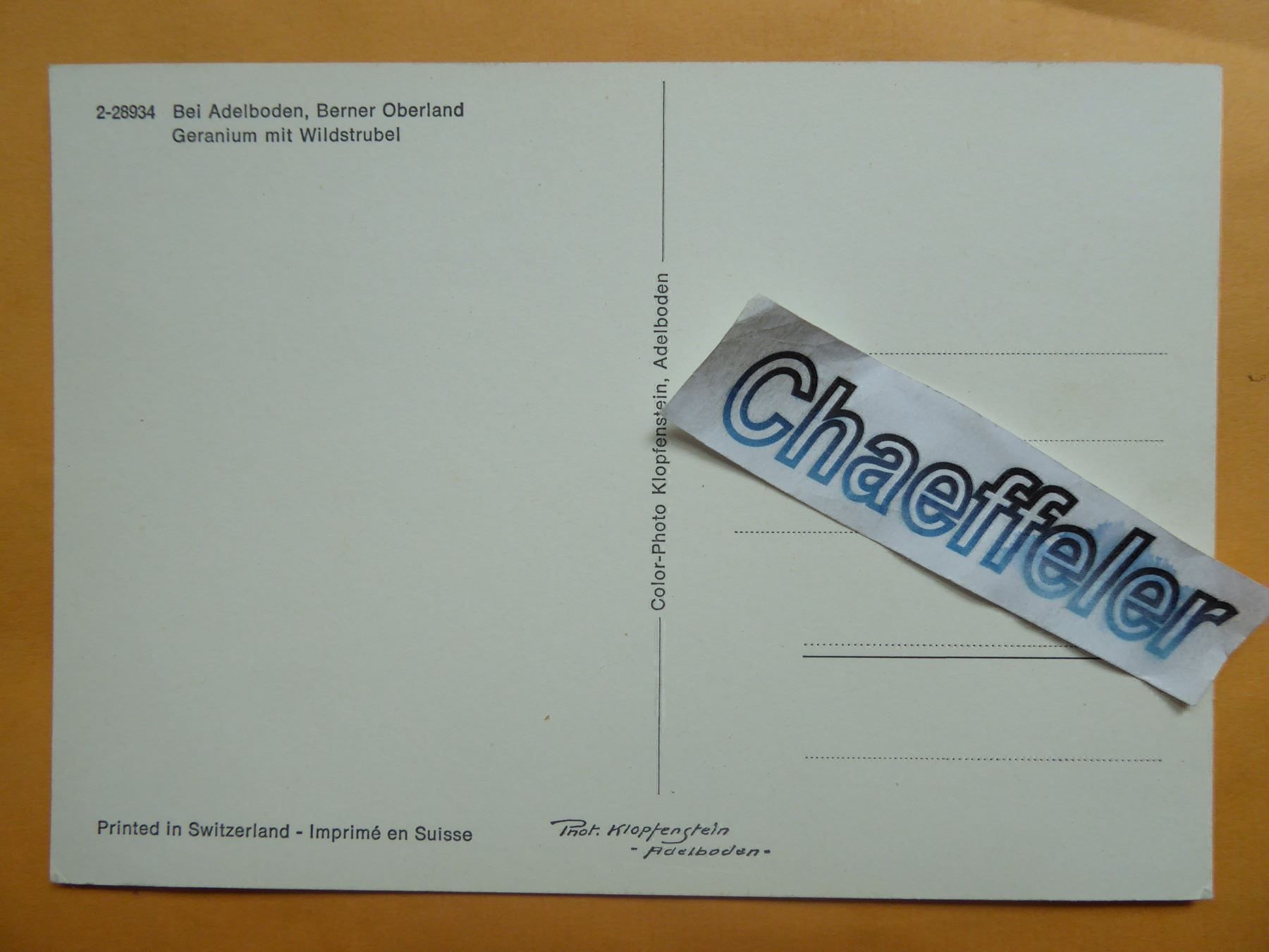 Cartoline postali: 2-28934   bei Adelboden, Berner Oberland – Nuovo (secondo la descrizione) da Zürich venduto da Chaeffeler 1