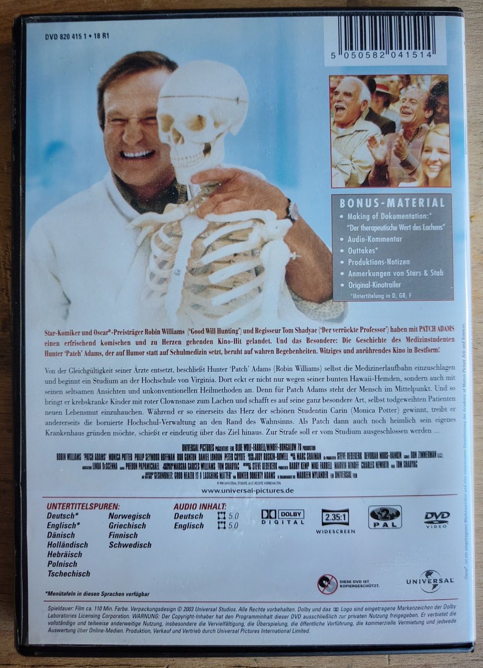 Alle DVDs: Patch Adams – Ein Doktor mit Herz – DVD – Gebraucht aus Chur von SteveThePlace 1