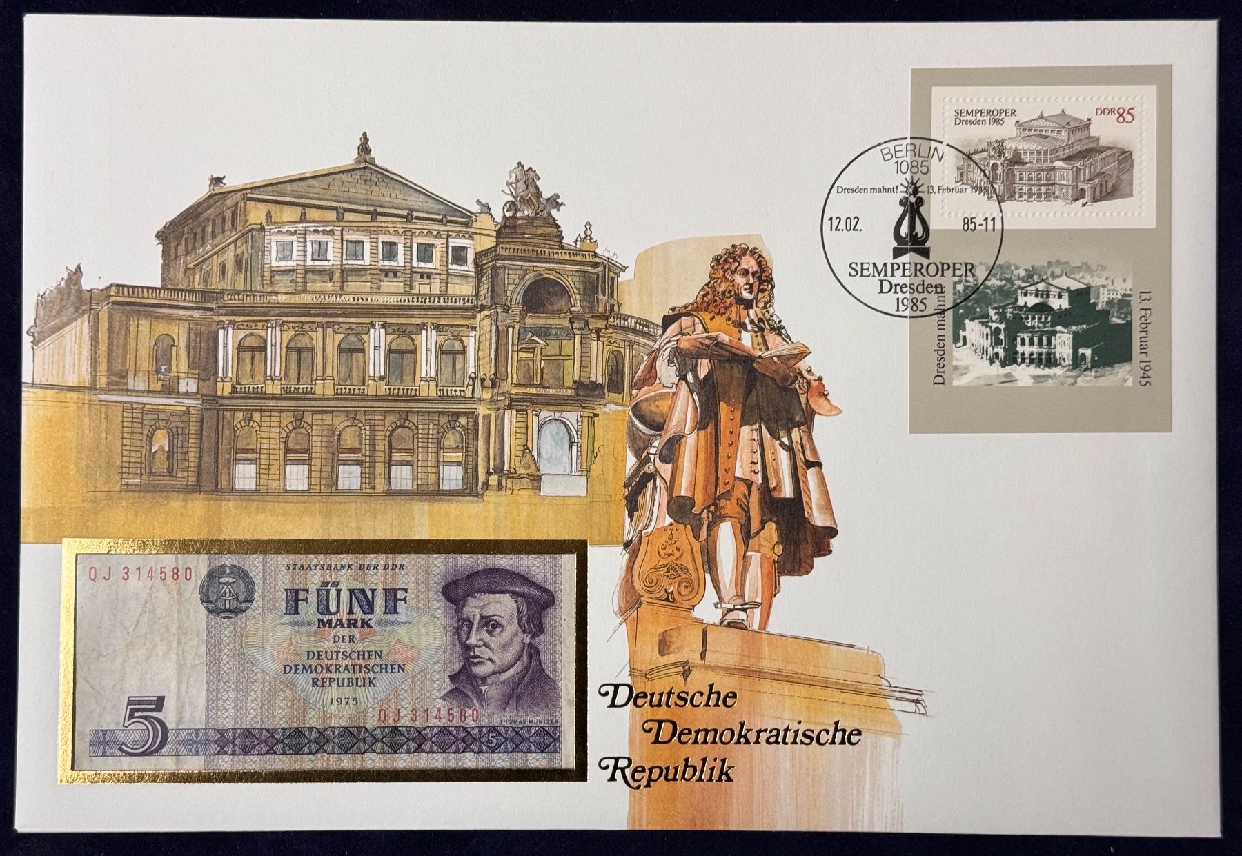 Banconote: Banknotenbrief  DDR – Usato da Andwil SG venduto da Ariisa1234
