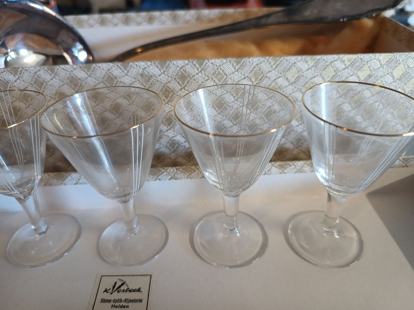 Verres: Sechs Gläsli mit Kelle – D'occasion à Speicherschwendi par clepsydra66 2