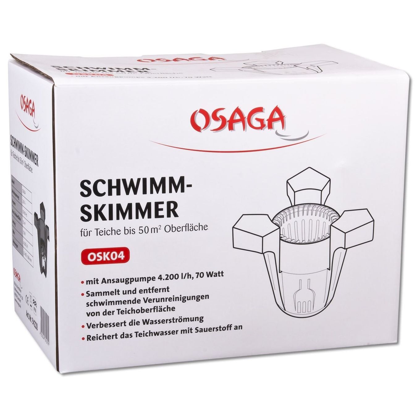 Stagni & Fontane ornamentali: Osaga OSK04 Teich Skimmer mit Pumpe – Nuovo e nell'imballaggio originale da Bottighofen venduto da zaap 1