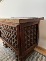 Holztruhe mit Diamantschliff-Optik braun (Antik)