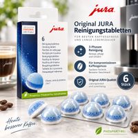 3 Pack Original JURA 3-Phasen Reinigungstabletten 6 Stk.