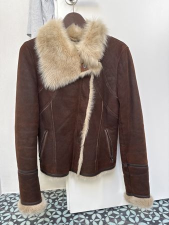 Leonardo Shearling Lederjacke, neu!