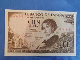 Banknote Note Noten Spanien Unzirkuliert 100 Pesetas