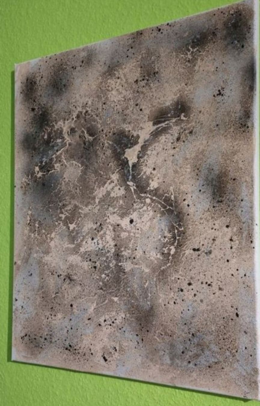 Dipinti: Gemälde " Schwarz Flecken" handmade 40×50 – Nuovo (secondo la descrizione) da Riehen venduto da Steinbock1970 1