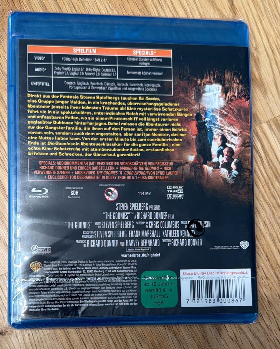 Tous les DVDs: DIE GOONIES BLU-RAY – Neuf avec emballage d'origine à Zürich par freioccasionen 1