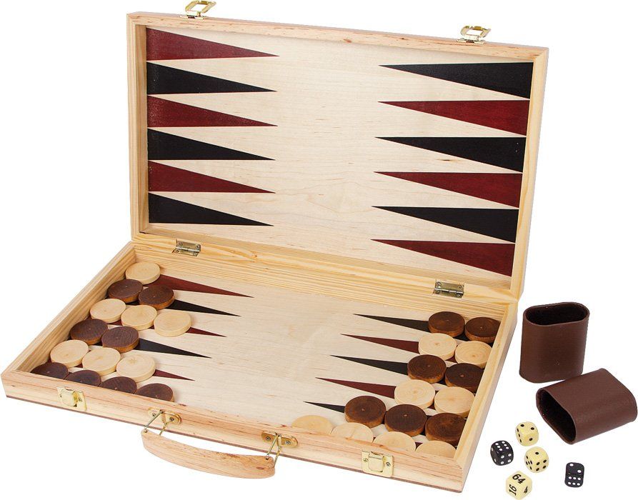 Coffret Jeux D'Échecs Et Backgammon Engelhart - Bois Réversible 38.5x38.5x5.5cm - Pièces Incluses - Idée Cadeau
