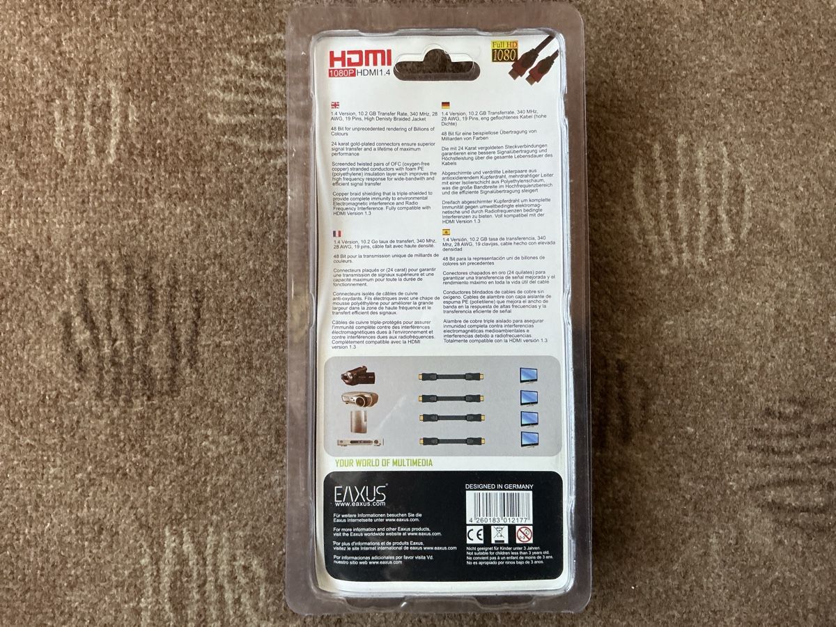 Cavi: HDMI Kabel 1.5m, Version 1.4, HD 1080p - Original – Usato da Wängi venduto da Madella 1