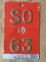 SO 63 - VELONUMMER - FAHRRADSCHILD - PLAQUE DE VELO - SO 63