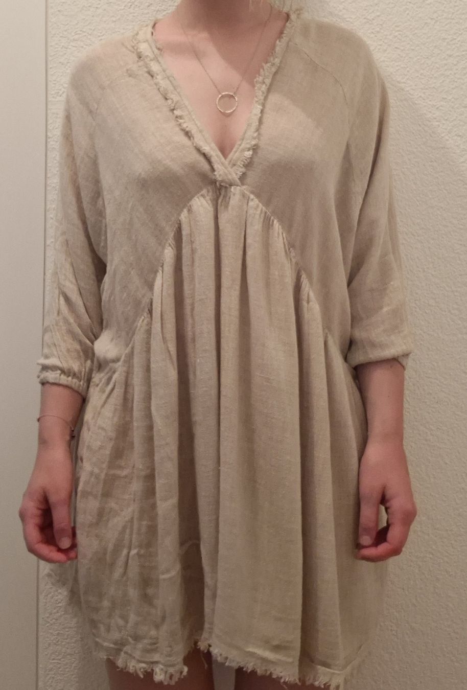 Vestiti: Kleid beige Grösse S 100%Leinen  – Usato da Basel venduto da Lovintage 2