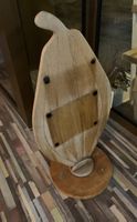 Kundenstopper Kakaofrucht Eiche massiv 120cm hoch