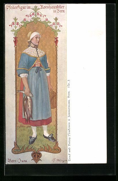 Cartes postales: Bern, Pfeilerfigur im Kornhauskeller Ber – D'occasion à Berlin par bartko-reher