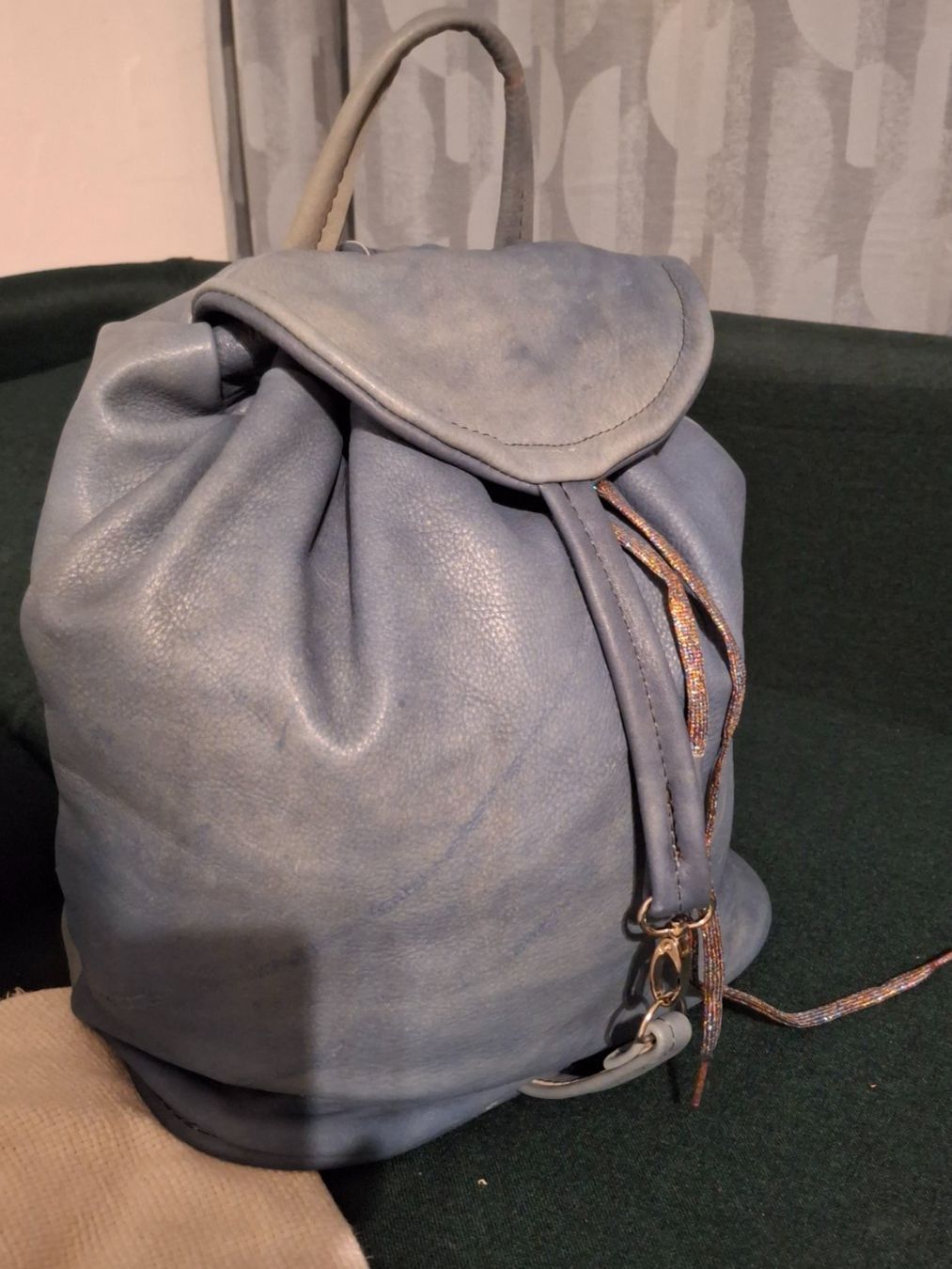 Zaini: Rucksack / Daypack aus Leder in schönem Hellblau – Nuovo (secondo la descrizione) da Bellikon venduto da MellonCollieMitTwint
