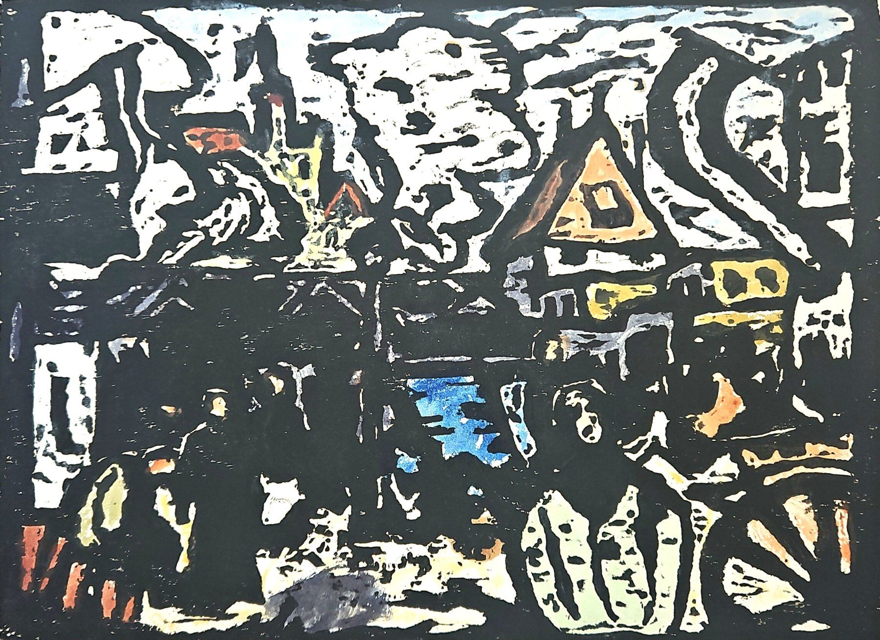 Xilografie: Fr. Rosenkranz - Expressionistischer Handdruck – Usato da Elgg venduto da cuendetkunst