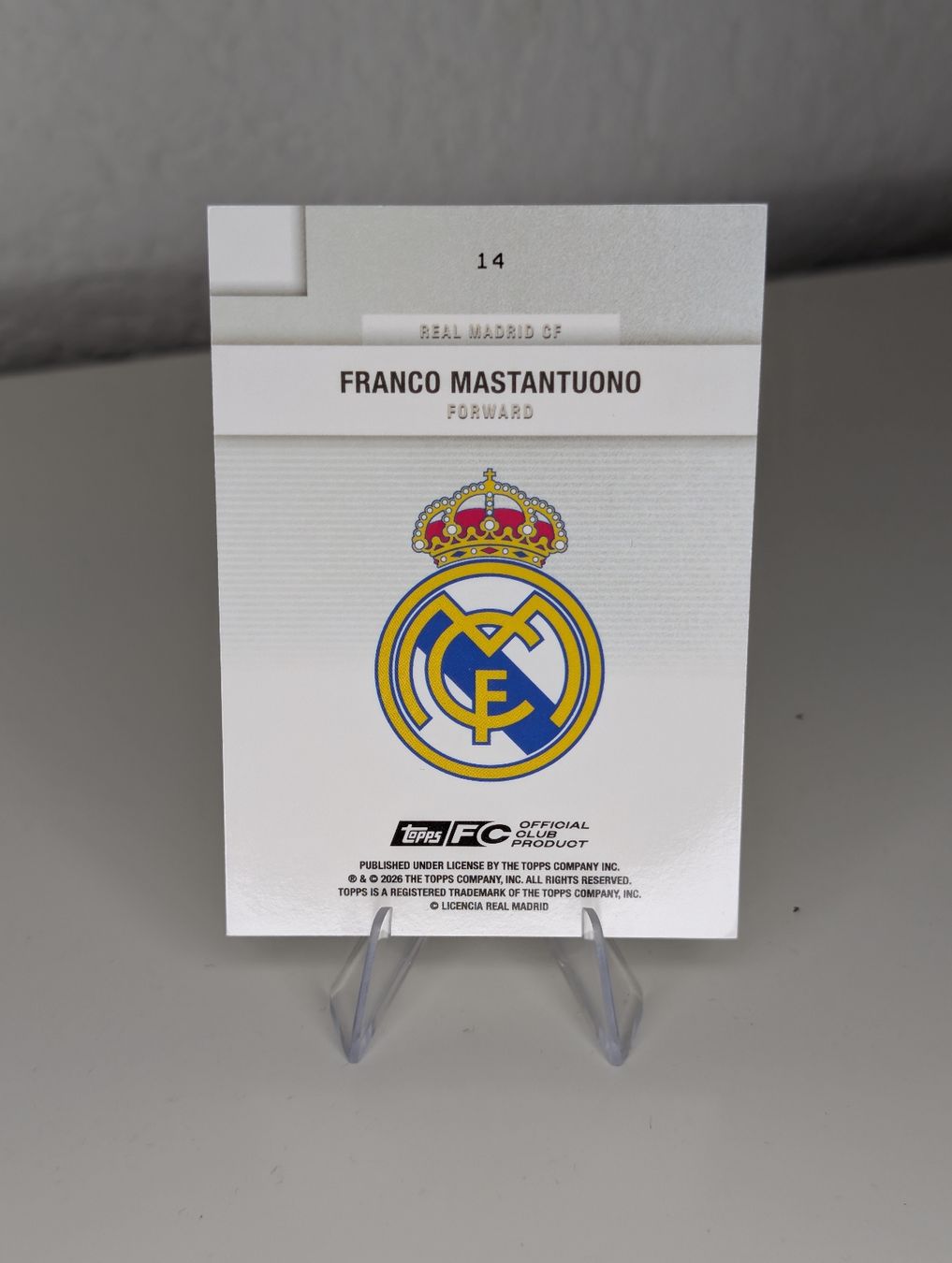 Topps Sammelbilder & Trading cards: Franco Mastantuono RC Real Madrid Topps – Neu (gemäss Beschreibung) aus Hunzenschwil von BRPCards 1