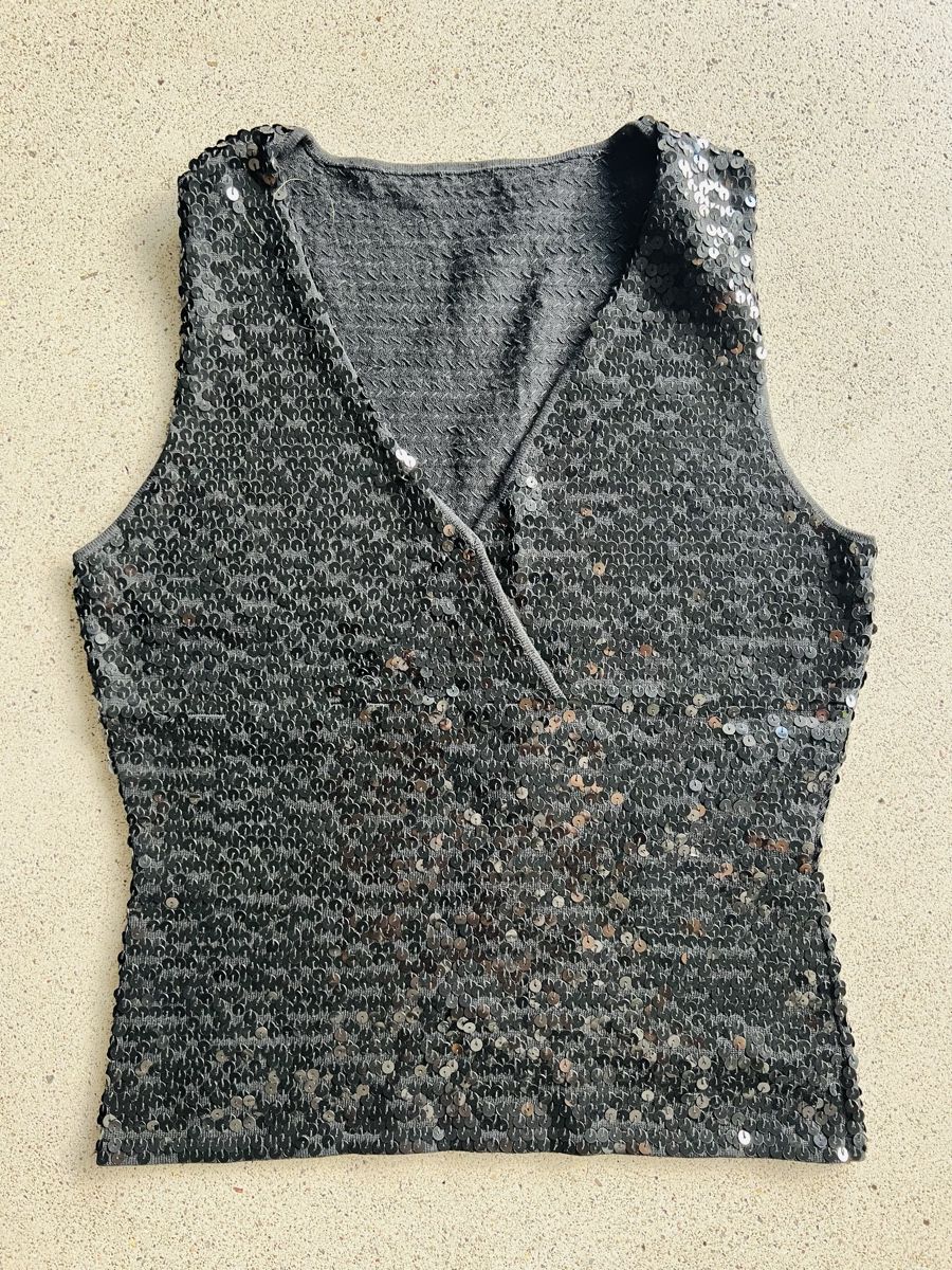 Tops: Pailettentop schwarz, Gr. 38 – Neu (gemäss Beschreibung) aus Richterswil von Solemare47Nicole