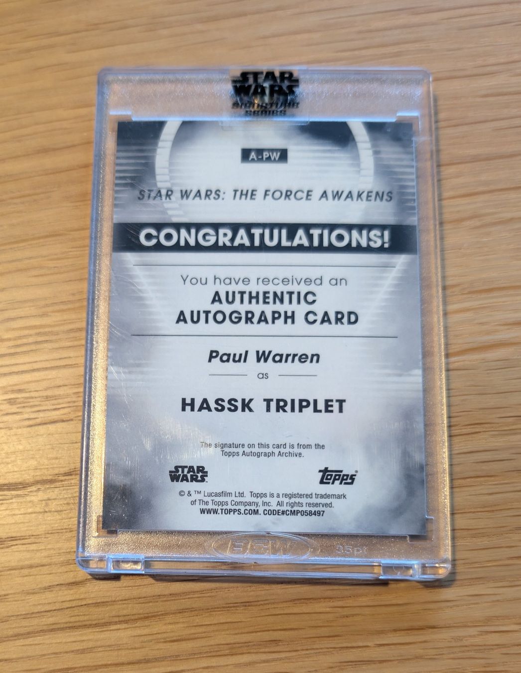 Topps Carte collezionabili: Star Wars Autogramm - Hassk Triplet – Usato da Zürich venduto da Brunsketti 1