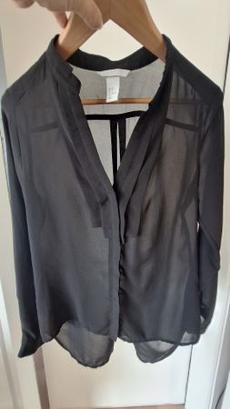 Schwarze durchsichtige Bluse H&M, Grösse 38