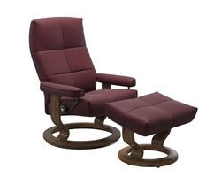 Stressless® David (M) Classic Sessel mit Hocker Leder Batick