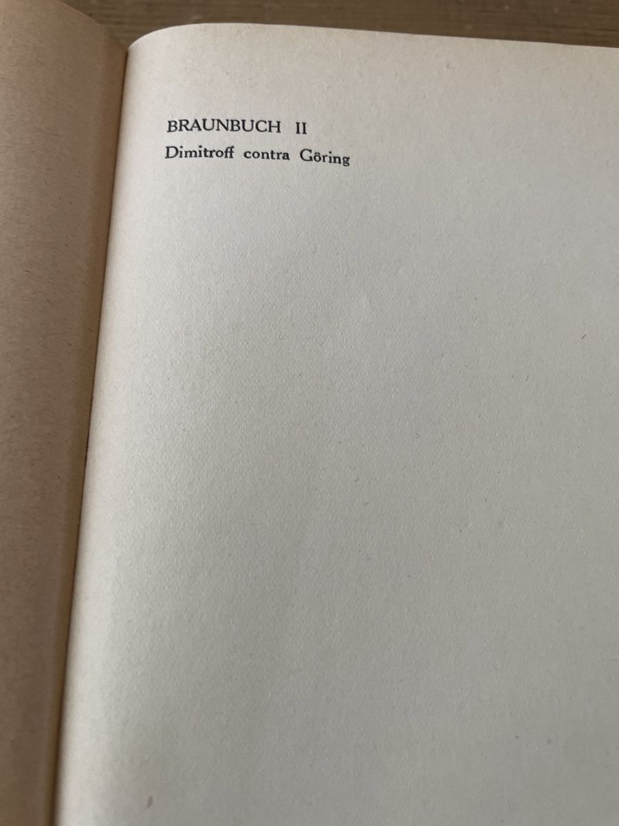 Bücher: Antikes Buch Dimitroff Contra Göring 1934 Braunbuch 2 – Gebraucht aus Winterthur von cheerio97 2