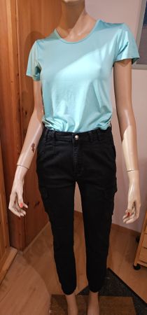 schwarze Jeans mit gratis Shirt grün gr.36