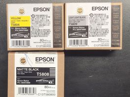 Lot de 3 cartouches d'encre Epson T5804, T5808 et T5809