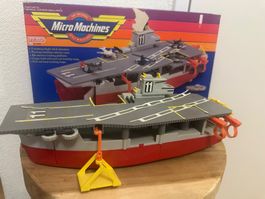 Galoob Micro Machines Aircraft Carrier Playset Base 80er rar