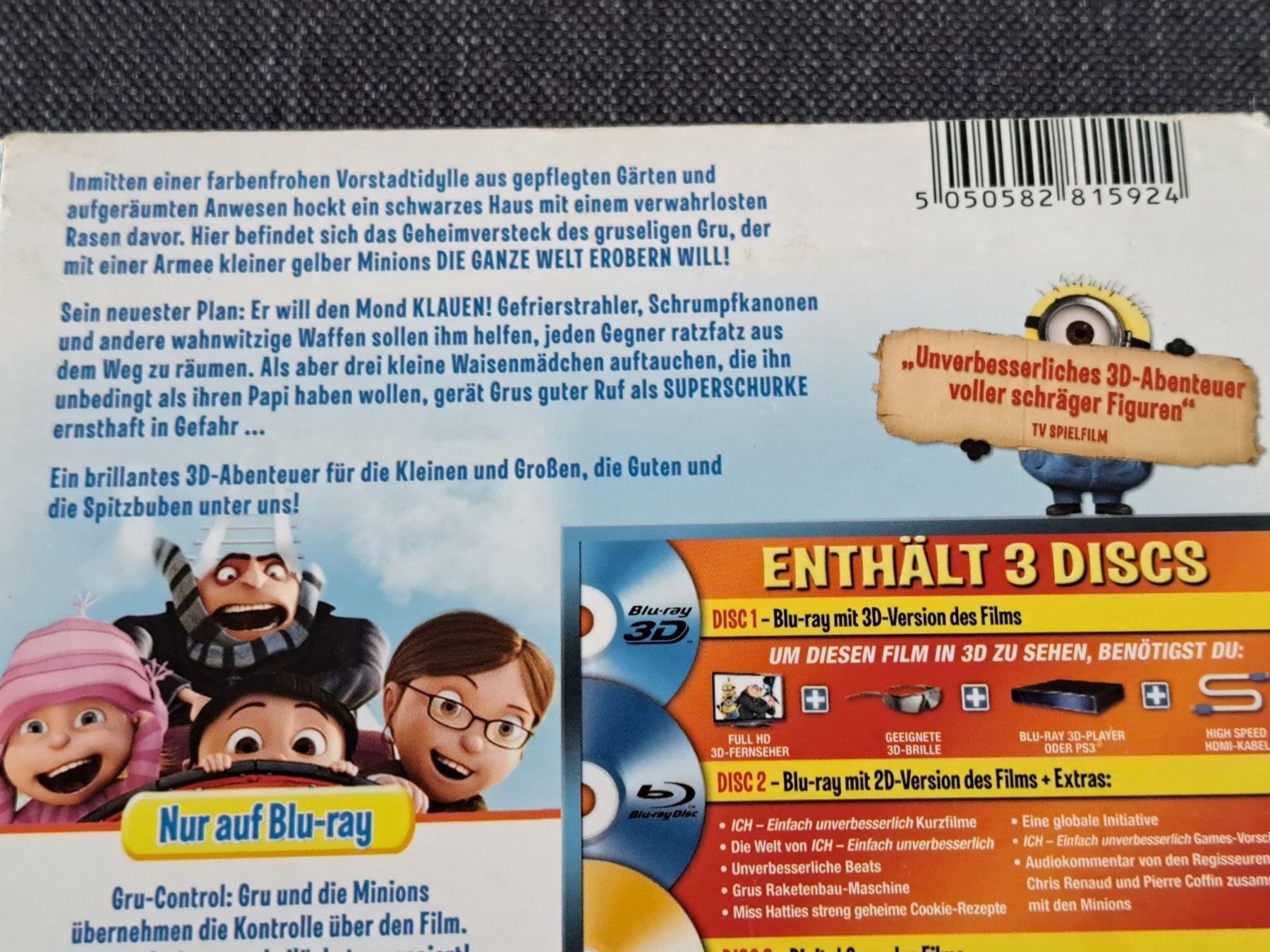 Tutti i DVDs: Ich einfach unverbesserlich, Blu-Ray, 2 Disc Edition (2D+3D) – Usato da Unterseen venduto da Kanica 2