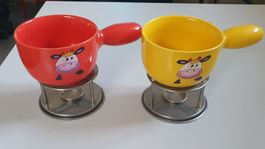 2x Fondue-Set.Für Kinder.Auch toll für Schoggifondue