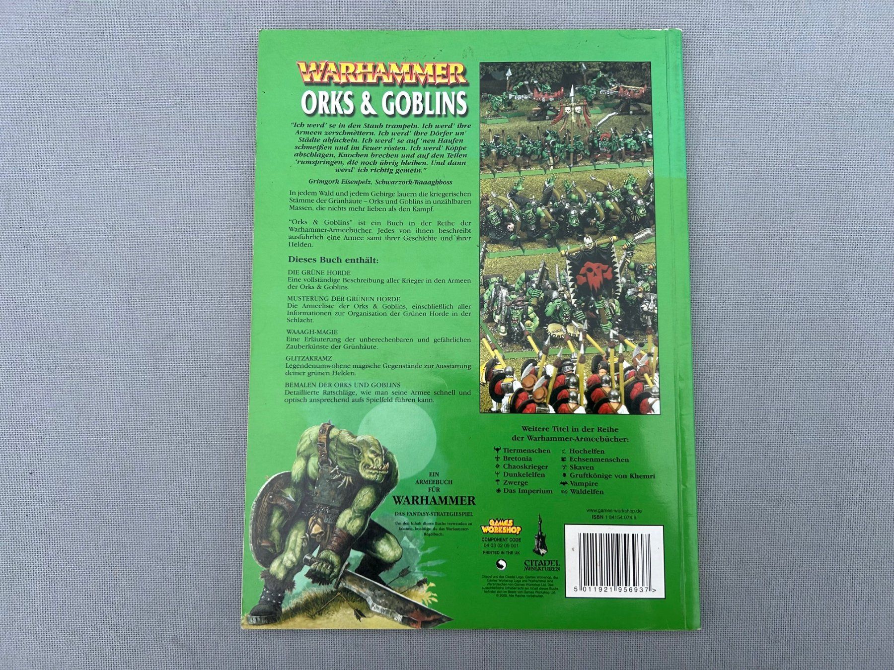 Libri: Warhammer - Armeebuch Orks & Goblins - 6. Edition - Deutsch – Usato da Biberstein venduto da Lou13lou 1