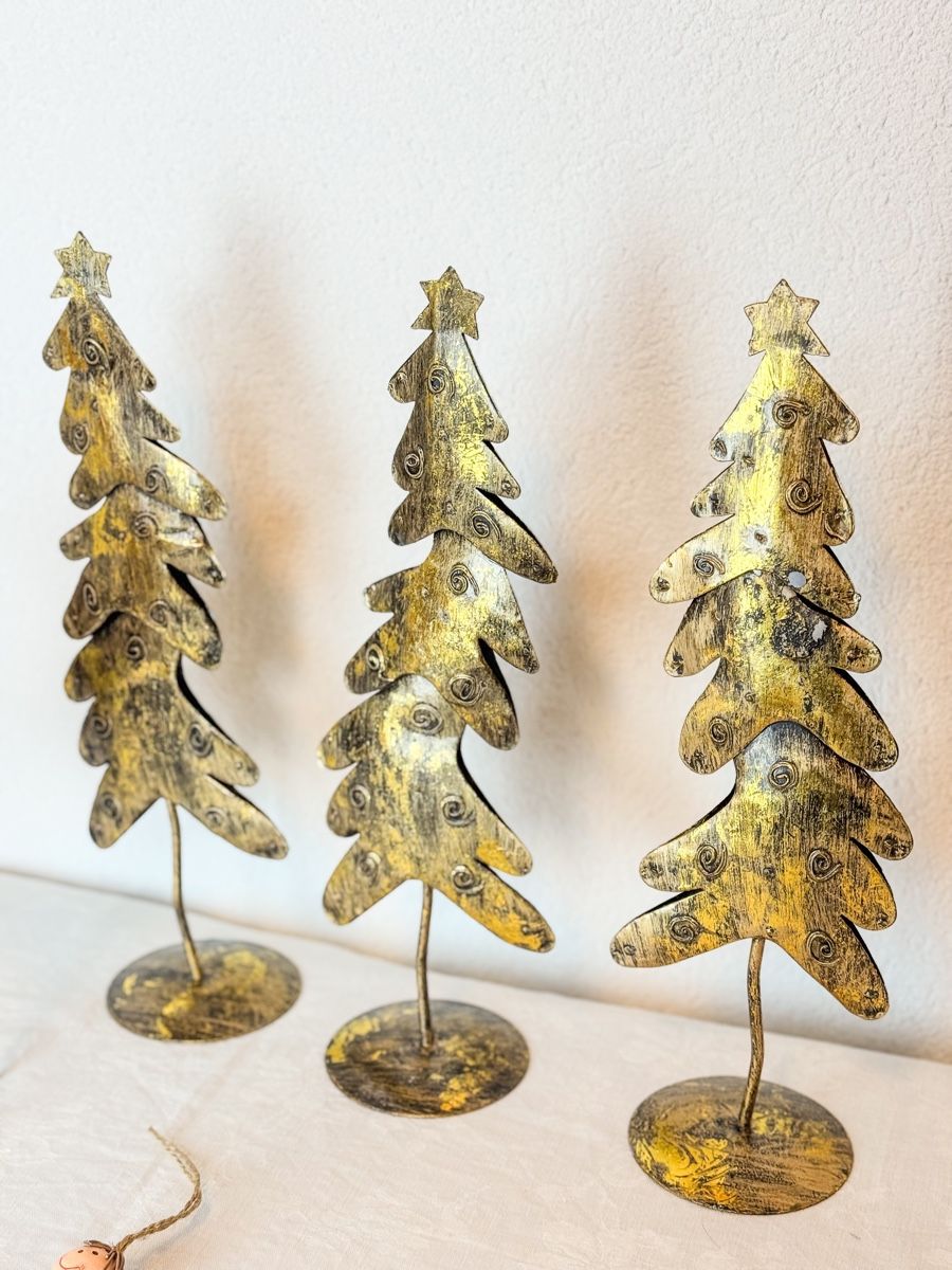 Alle Dekorationen: Metall-Weihnachtsdeko: Tannenbaum, Elch & Engel – Gebraucht aus Galmiz von Wichtel25 2