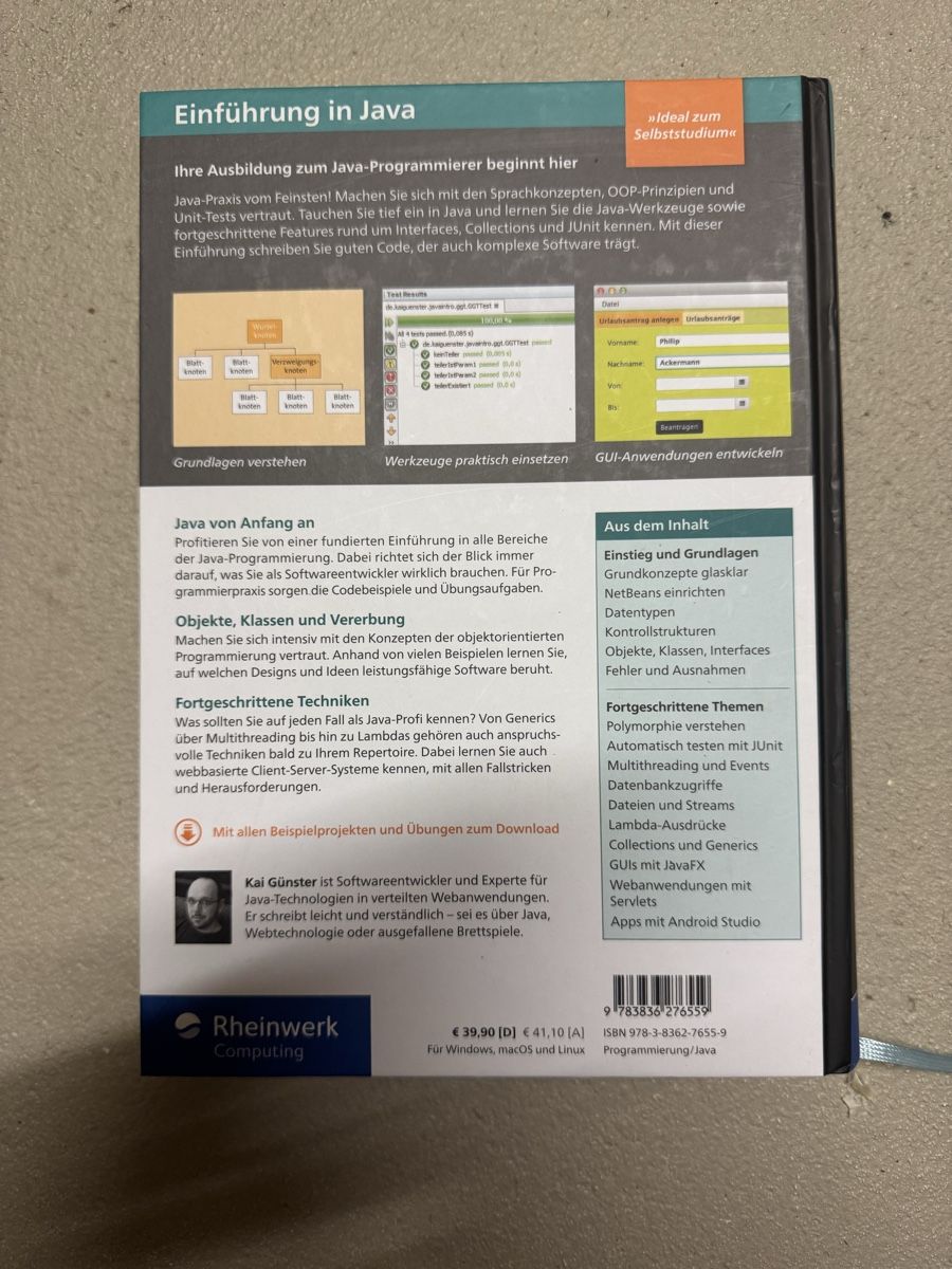 Libri: Buch: Einführung in Java – Nuovo (secondo la descrizione) da Aarau venduto da faXse 1