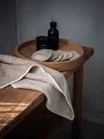 Wellness & Sauna: Kosmetik-Pads aus Leinen 15cm