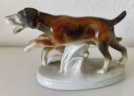 Wunderschöne Porzellan-Hundefigur