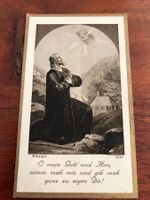 Antike Gebetskarte, Sel. Nikolaus von Flüe