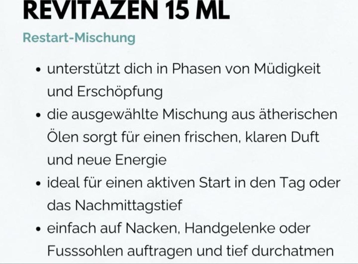 Doterra Ätherische Öle: doTERRA RevitaZen 15ml – Neu und originalverpackt aus Reichenburg von RelaxingMoments 1