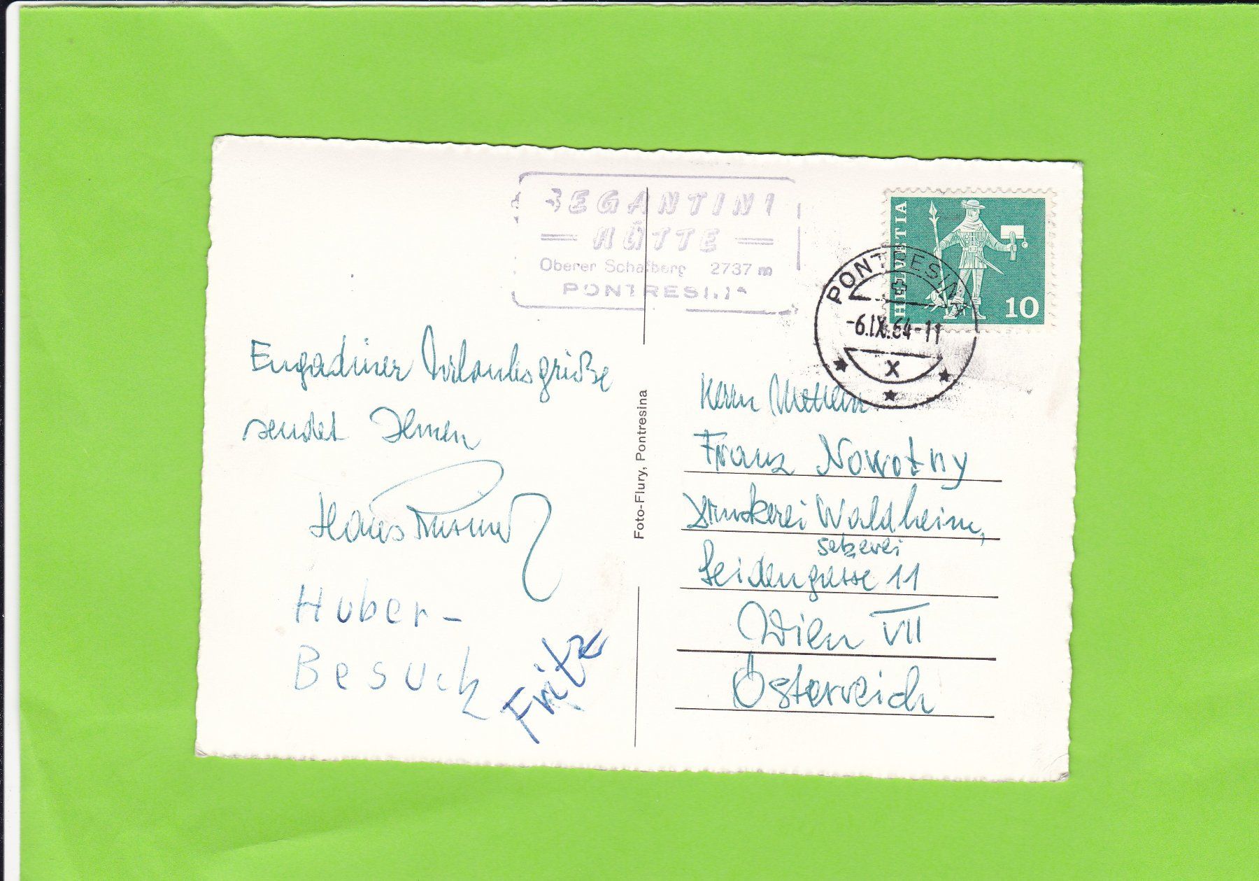 Cartoline postali: Berninagruppe – Usato da St. Peterzell venduto da neckertal 1
