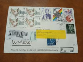 Lettre Espagne, collection de timbres rares, année 2005