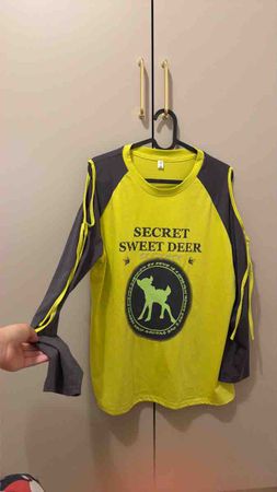 Long sleeve shirt Secret Sweet Deer yellow grey used