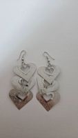 Ohrringe Modeschmuck Herzen Boho Style silberfarben NEU