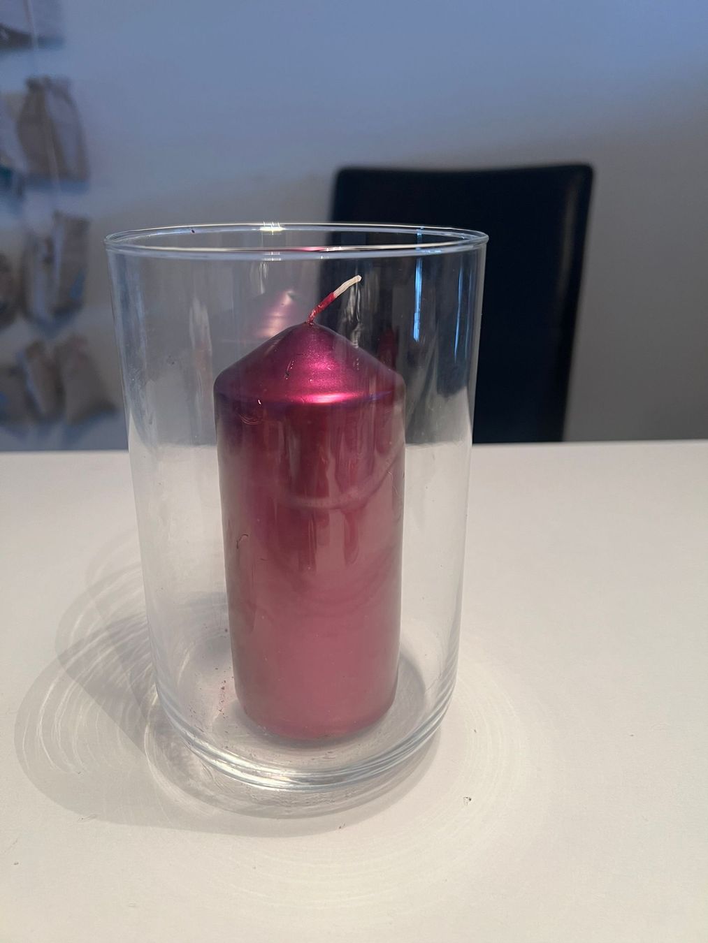 Candele: Kerze in Glas – Usato da Egg b. Zürich venduto da Brocki_Insel_Egg