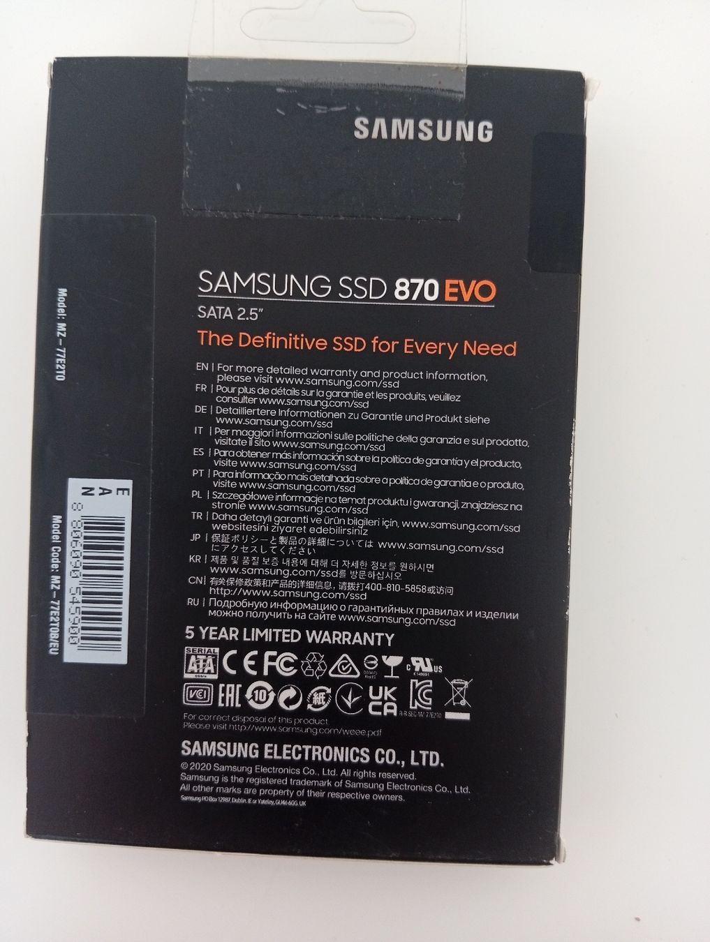 Samsung Dischi rigidi: Samsung 870 EVO 2TB SSD SATA 2.5" new – Nuovo e nell'imballaggio originale da wattwil venduto da pel_qh26 1