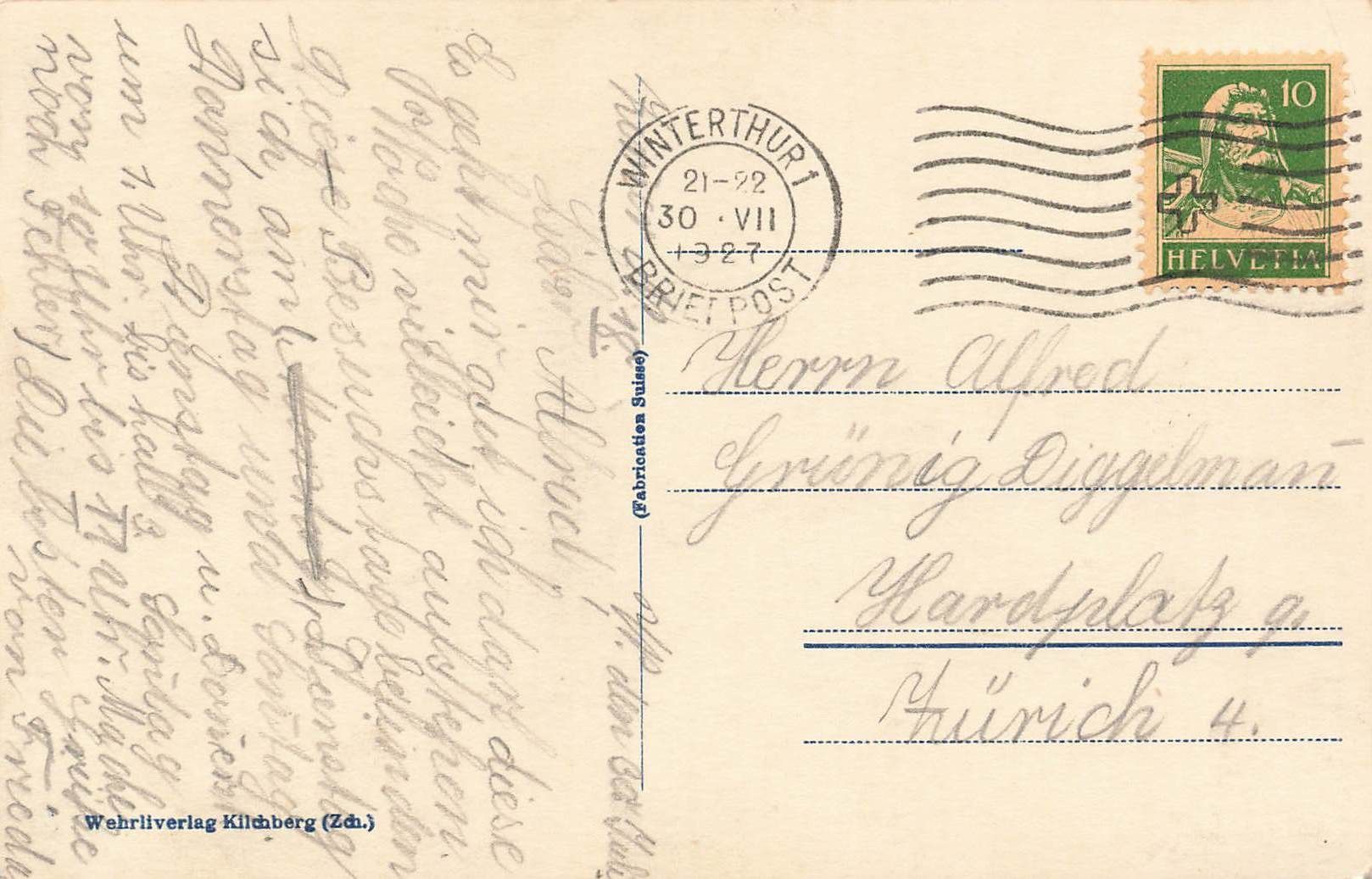 Cartoline postali: Kantonspital winterthur – Usato da Biasca venduto da Blenio71 1