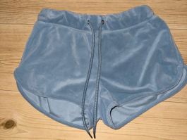 Short bleu en velour